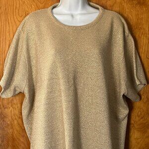 Nutcracker Plus Size Gold sweater with interwoven gold thread - 3X